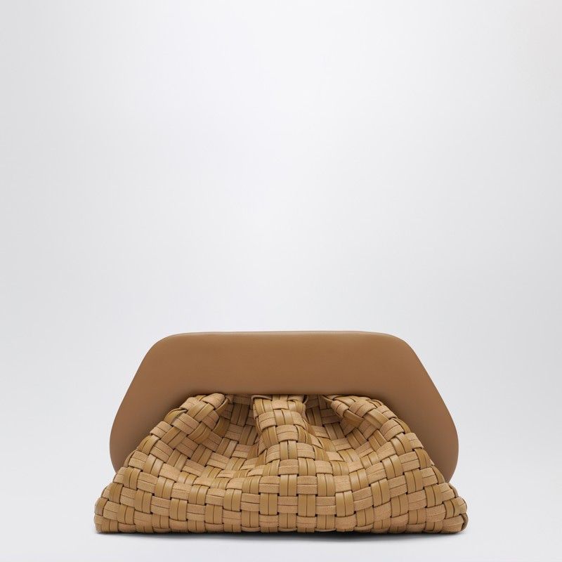 THEMOIRè Woven Mini Clutch with Removable Shoulder Strap