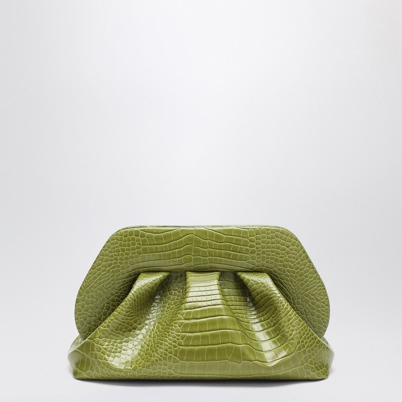 THEMOIRè Mini Crocodile Print Clutch with Removable Strap