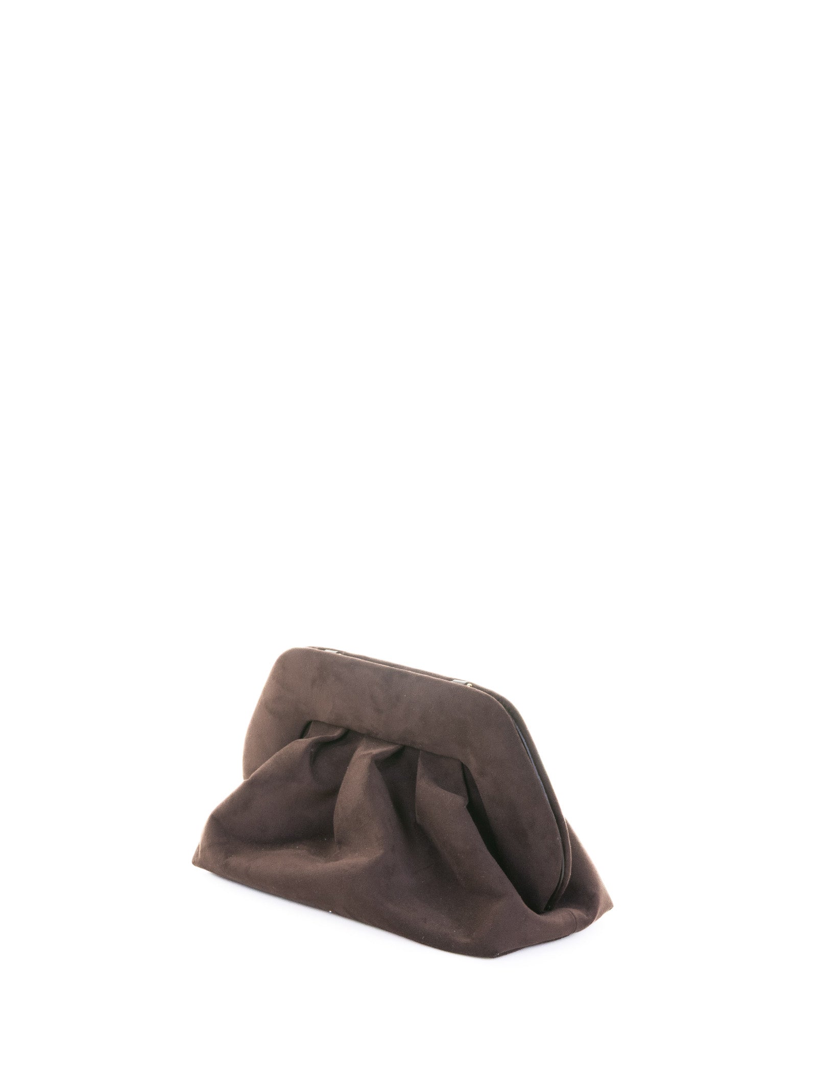 THEMOIRè Mini Suede Clutch with Shoulder Strap