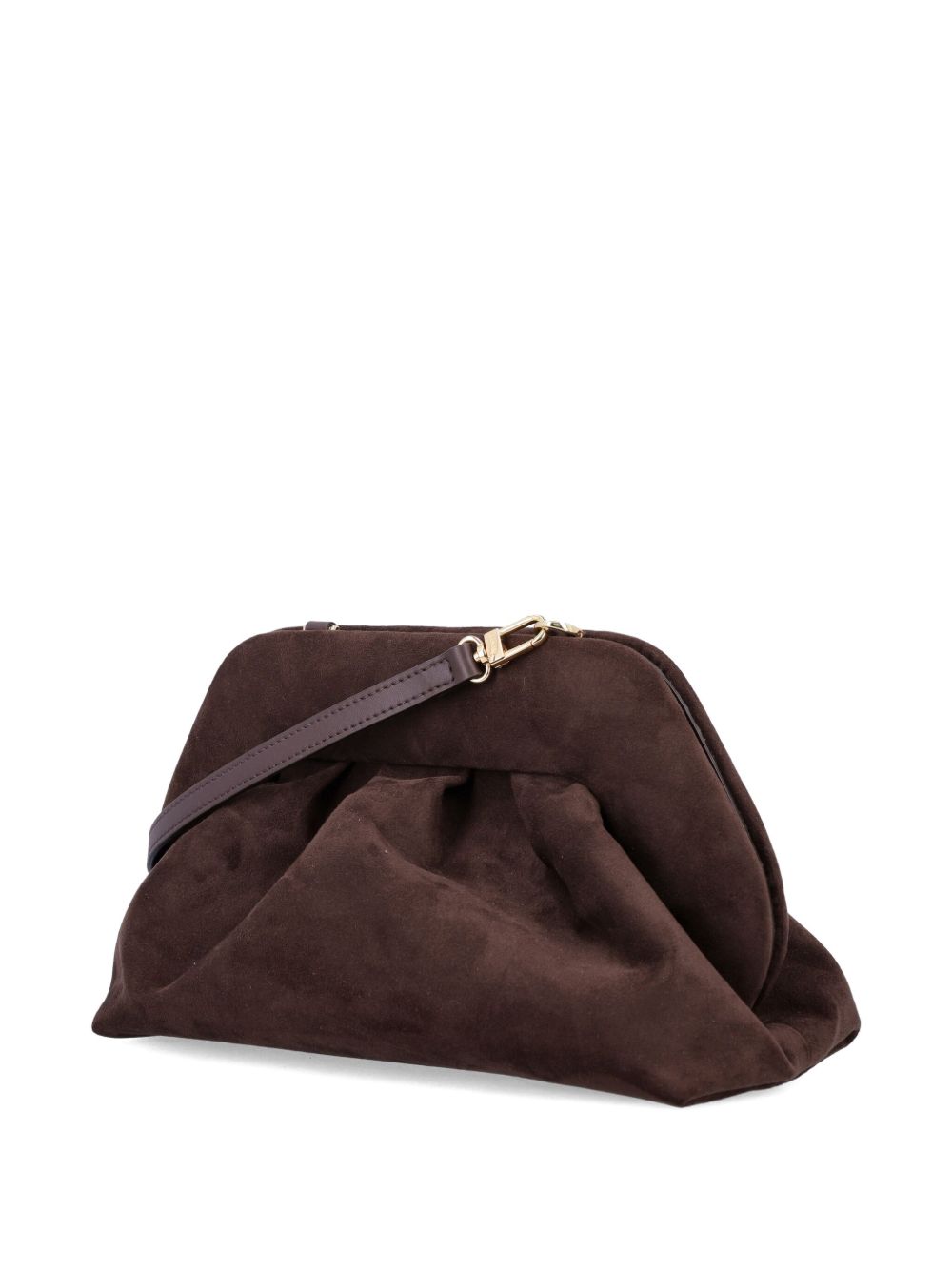 THEMOIRè Gathered Detail Clutch with Detachable Strap