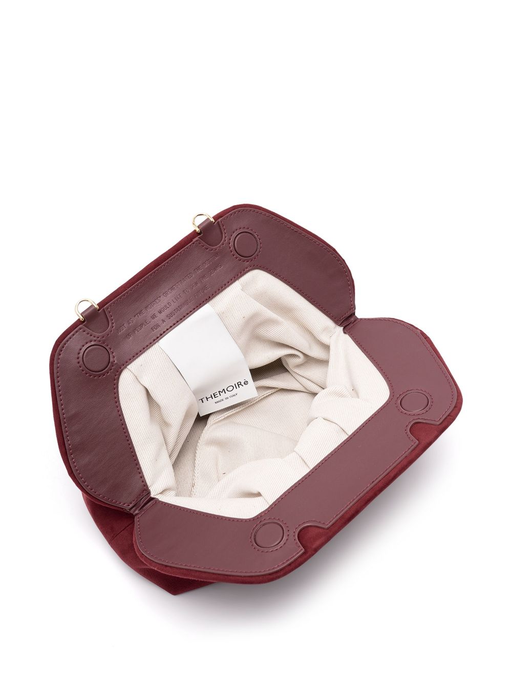 THEMOIRè Mini Suede Clutch with Pleated Detailing