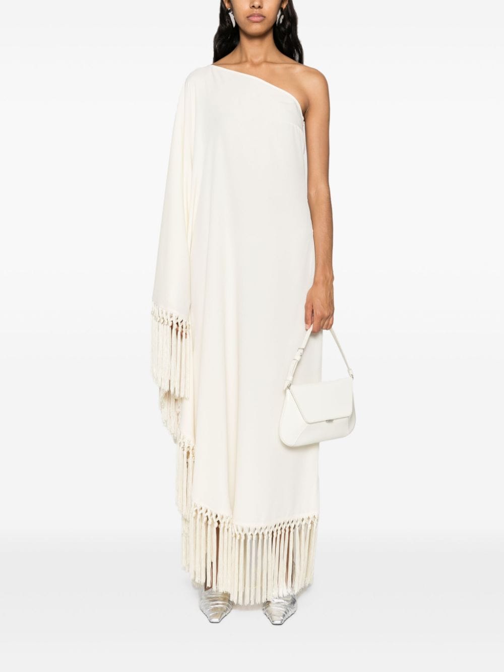 TALLER MARMO Fringed One-Shoulder Long Dress