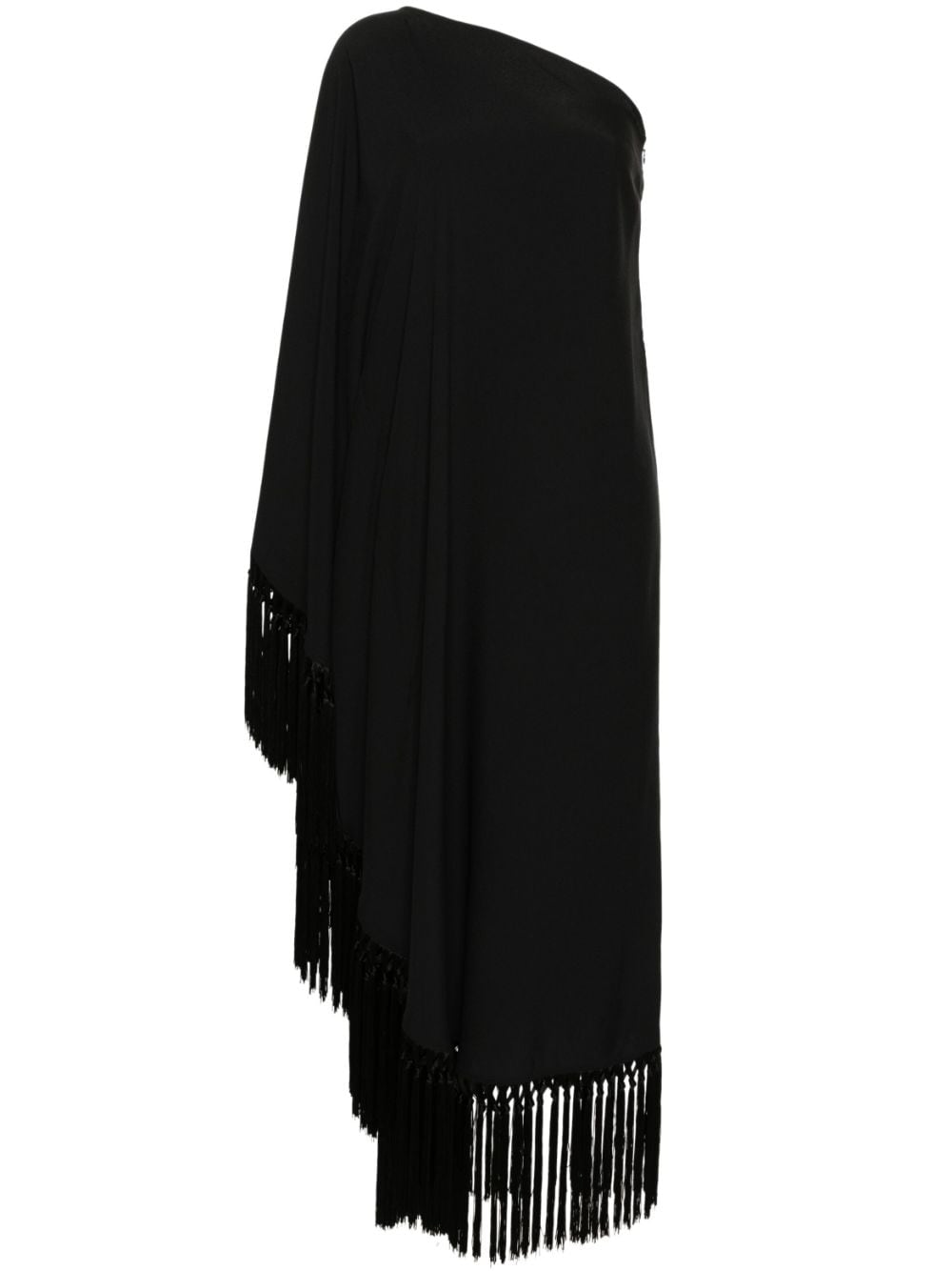 TALLER MARMO Asymmetrical Fringed Long Dress