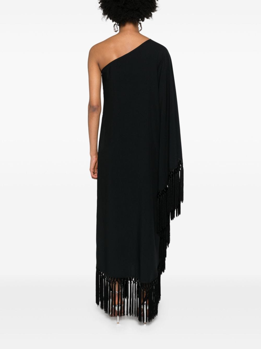 TALLER MARMO Asymmetrical Fringed Long Dress