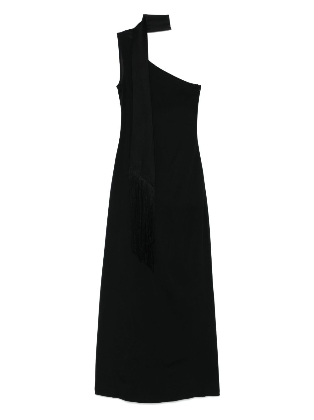 TALLER MARMO One-Shoulder Long Dress with Scarf Detailing