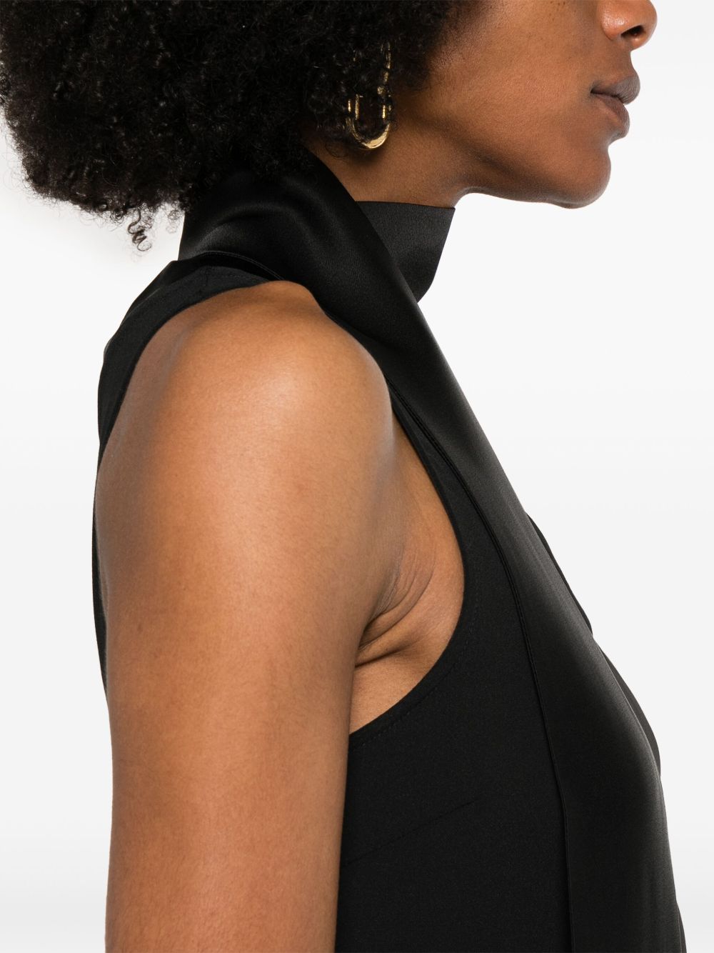 TALLER MARMO One-Shoulder Long Dress with Scarf Detailing