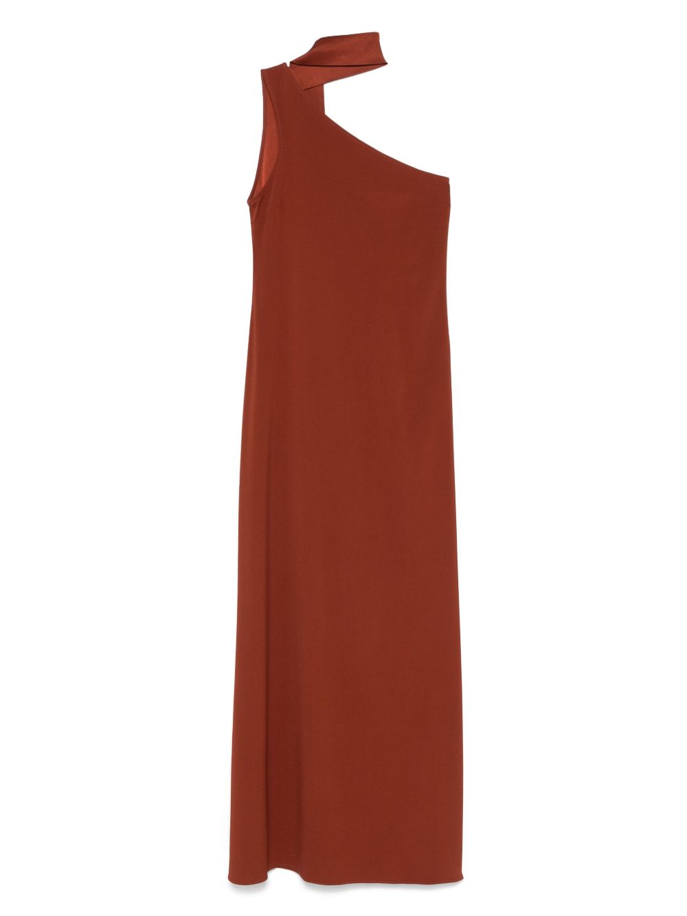 TALLER MARMO One-Shoulder Long Dress with Scarf Detailing