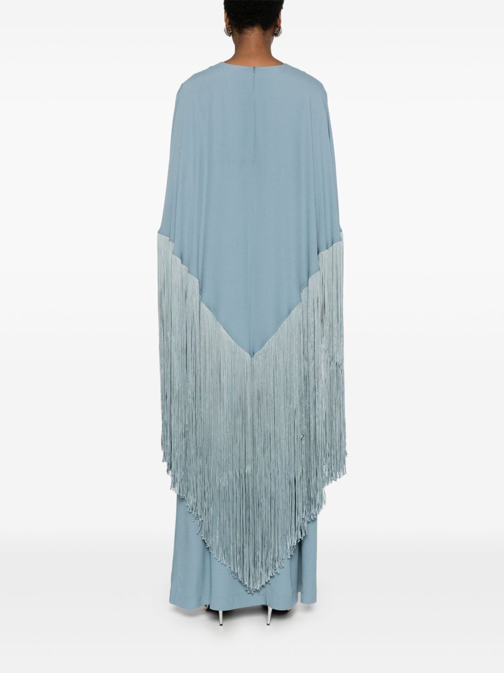 TALLER MARMO Long Kaftan with Fringe Detailing