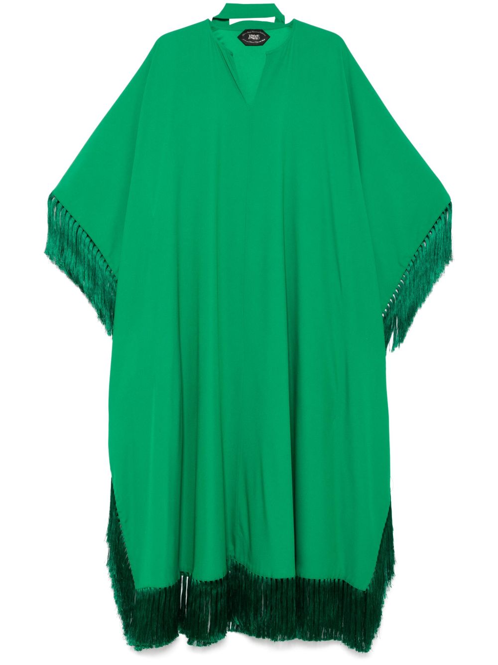 TALLER MARMO Long Wide Sleeve Kaftan with Attached Scarf