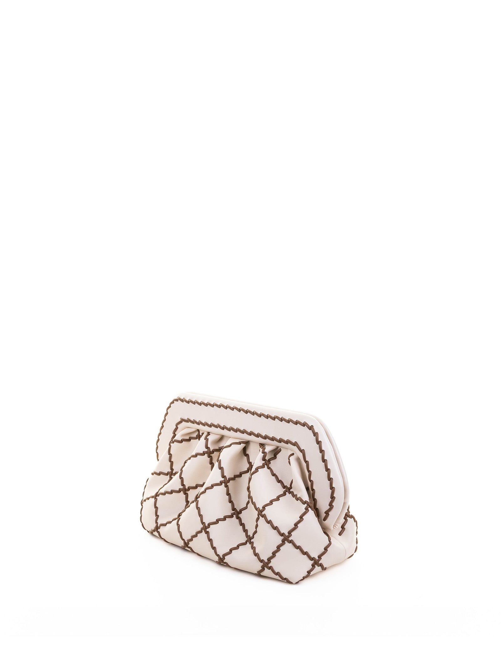 THEMOIRè Mini Checkered Design Clutch with Shoulder Strap