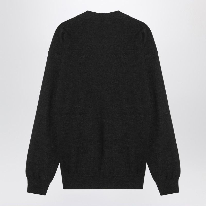 LEMAIRE Wool-Blend Cardigan with V-Neck and Asymmetric Button Closure