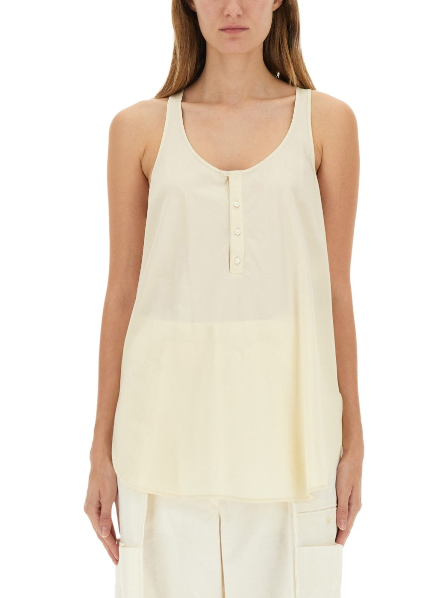 LEMAIRE Relaxed Fit Bias Cut Tank Top - Size 36