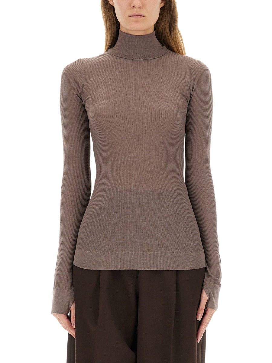 LEMAIRE Fitted High Neck Wool Top
