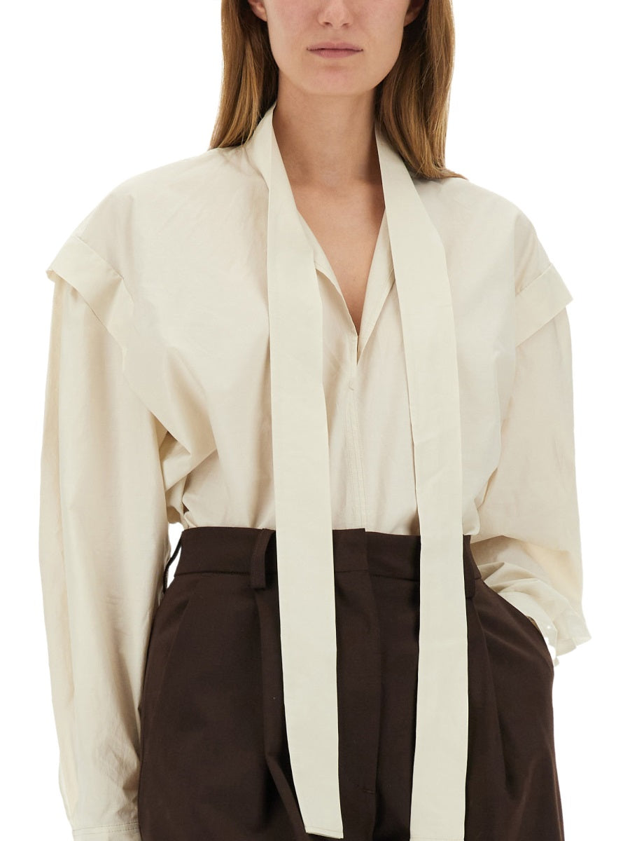 LEMAIRE Cotton Blend Ascot Blouse for Women