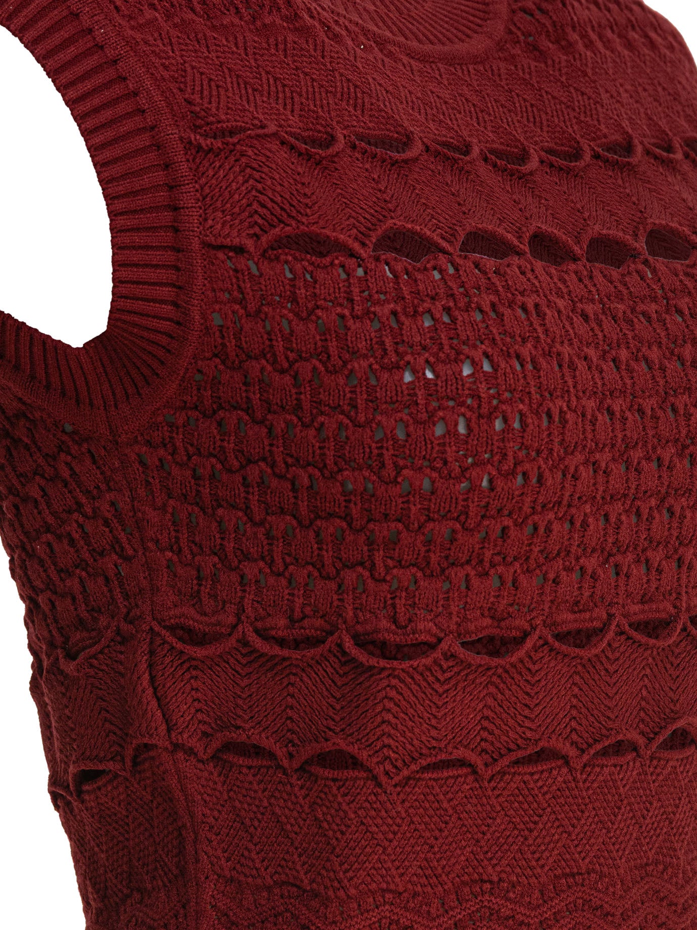 ELIE SAAB Cropped Textured Knit Top for Women