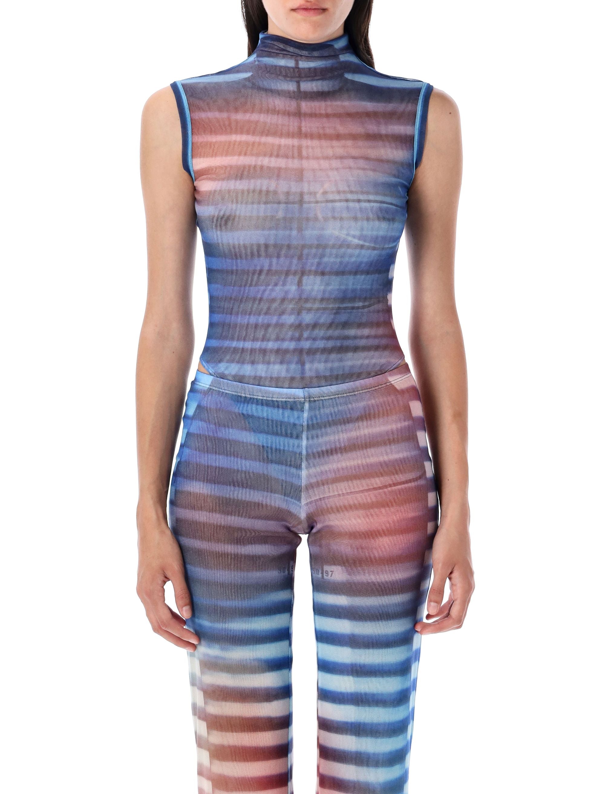 JEAN PAUL GAULTIER High Neck Air Bodysuit - Size S