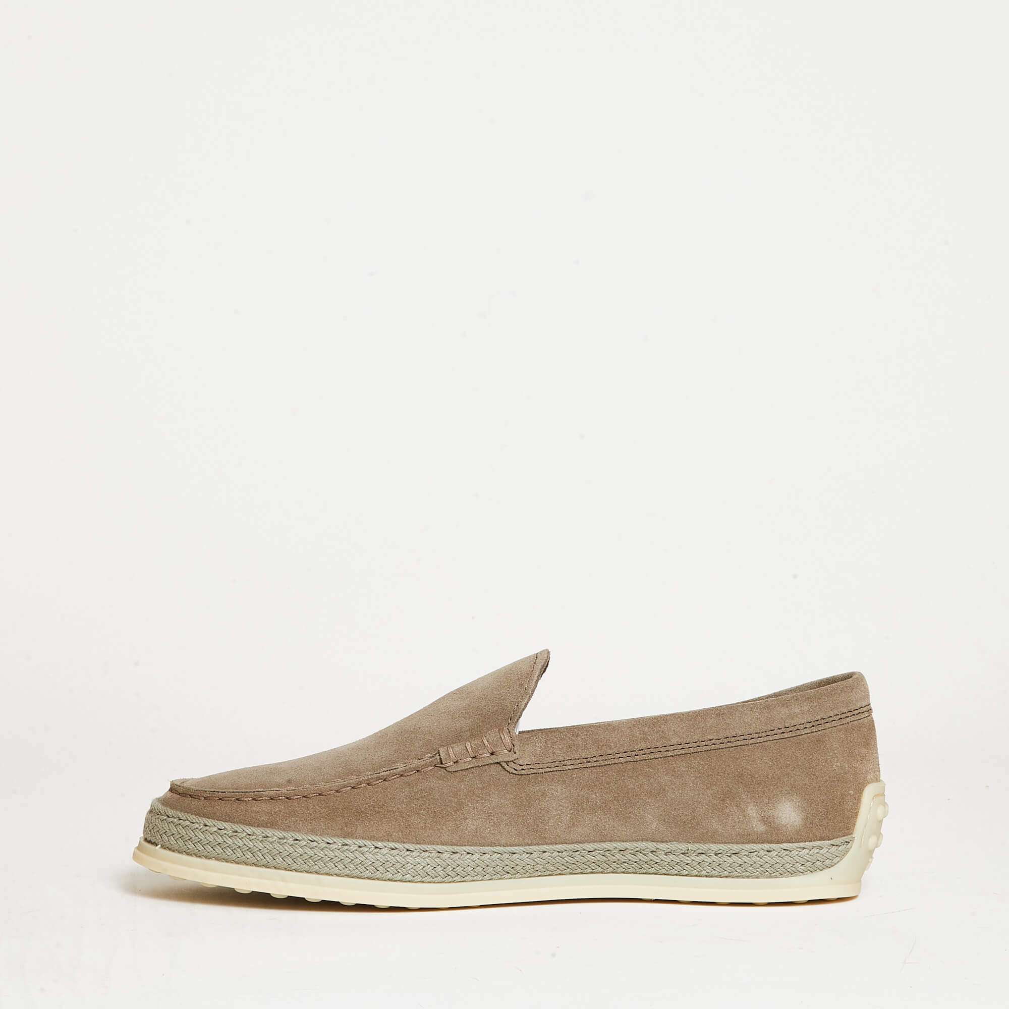 TOD'S Suede Moccasins with Corded Profile Sole