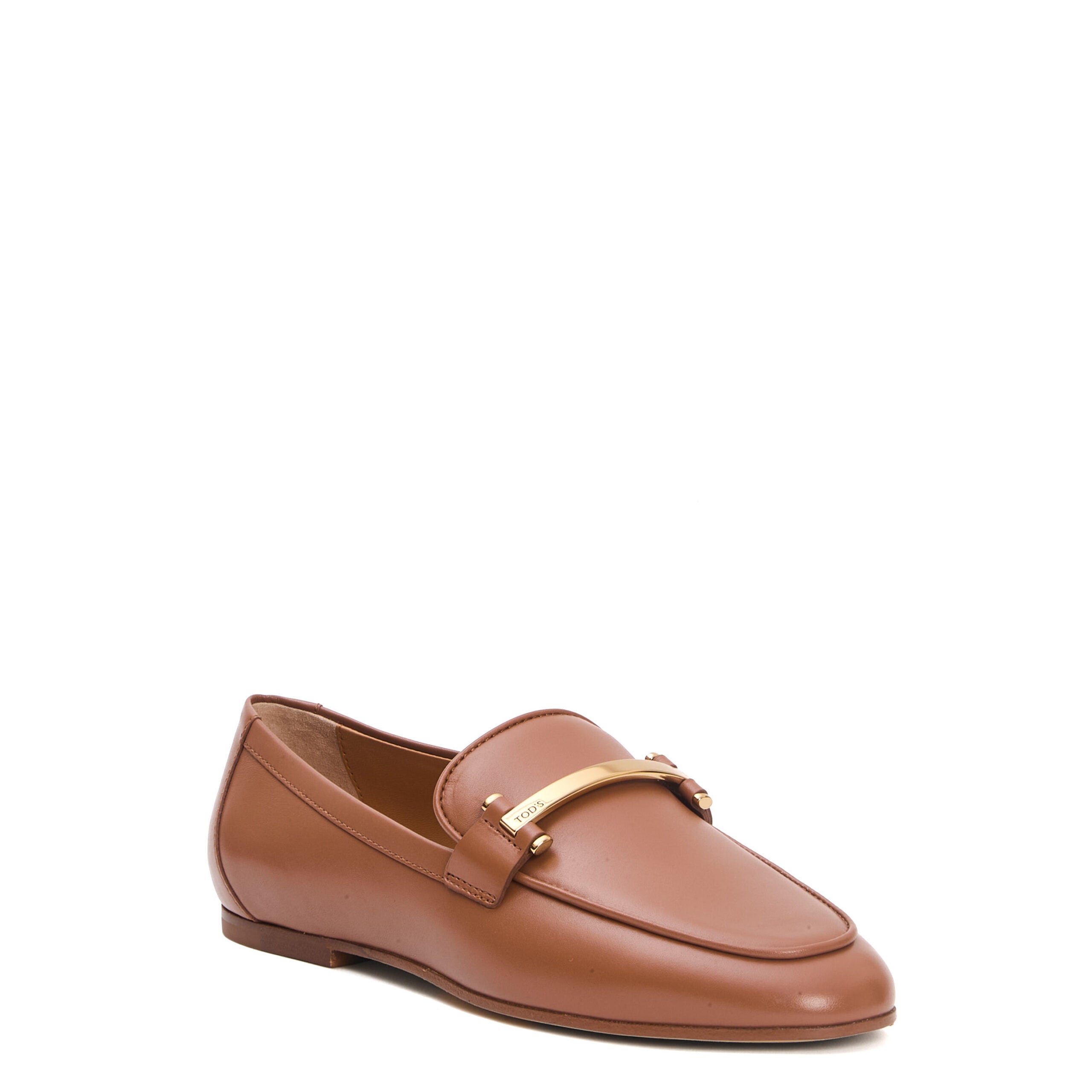 TOD'S Women's Stylish Leather Loafers with Metal Bit