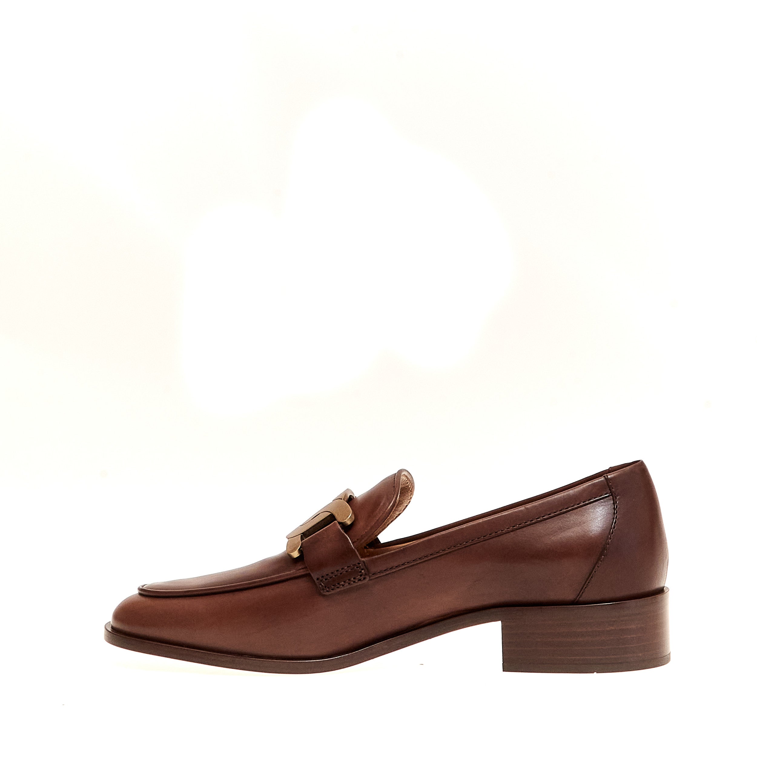TOD'S Stylish Leather Moccasins with 35mm Heel