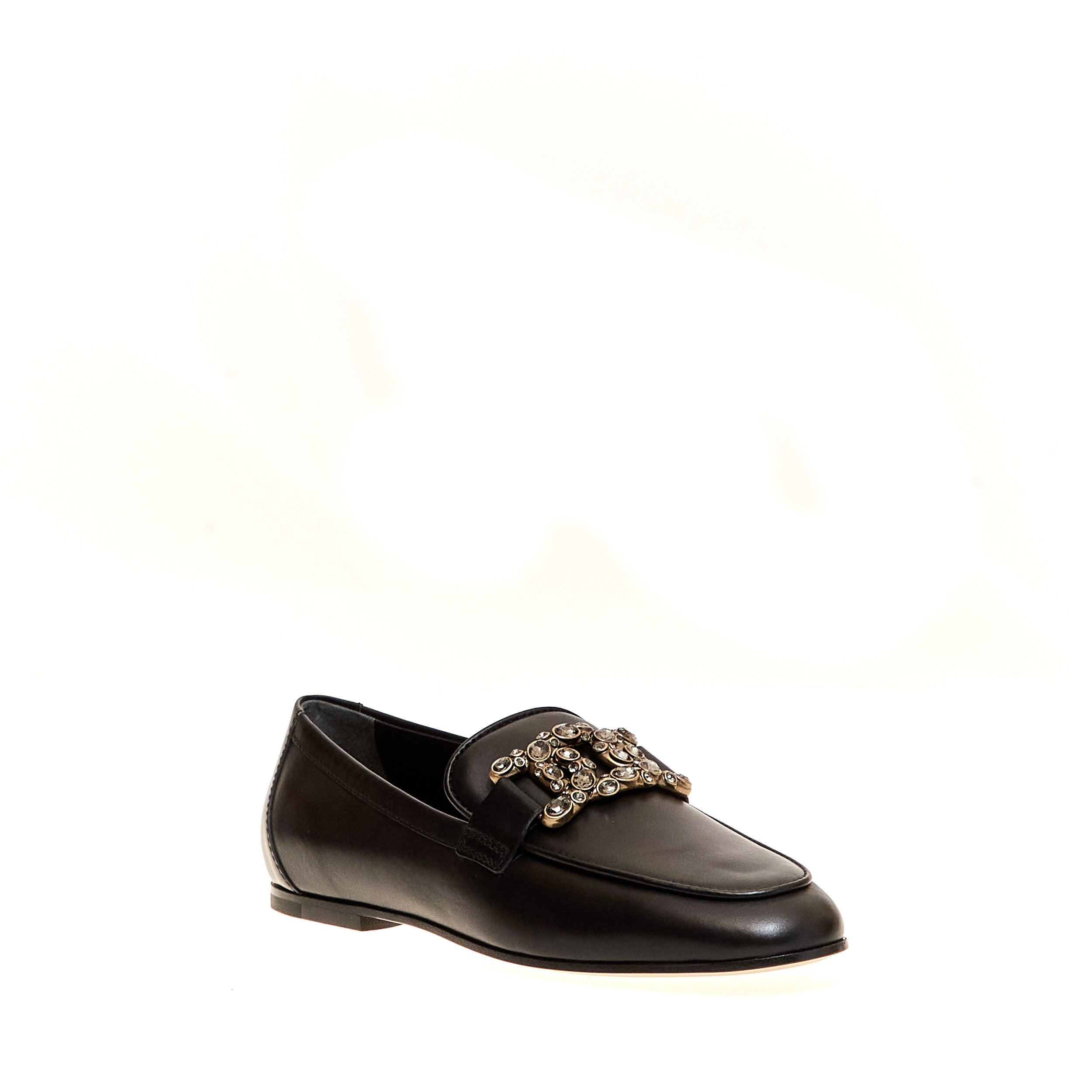 TOD'S Elegant Rhinestone Buckle Mocassinos for Women