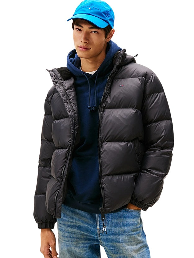 TOMMY JEANS Men's Regular Fit Water-Repellent Down Jacket with Removable Hood