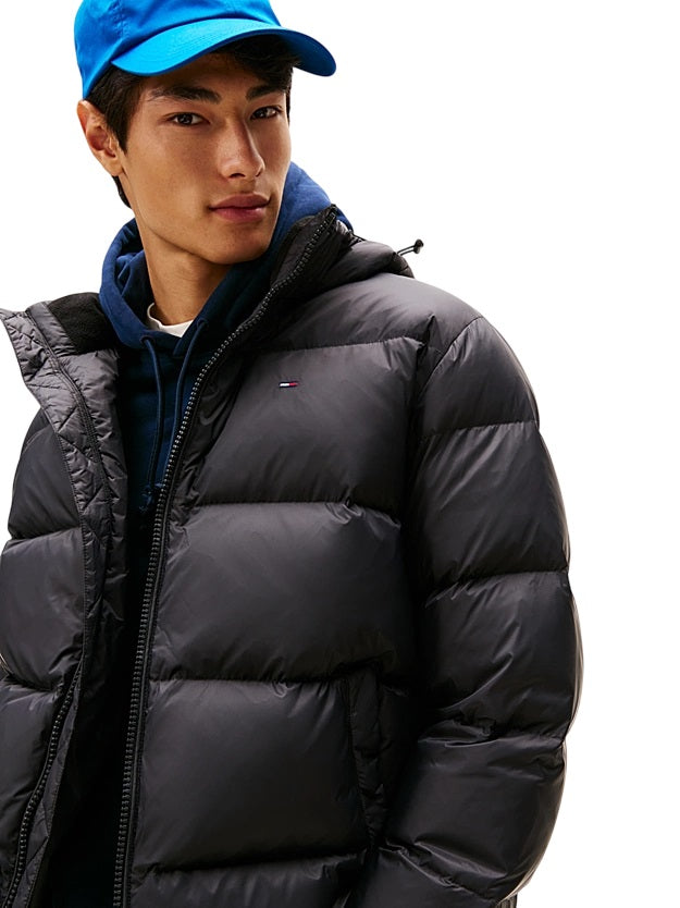 TOMMY JEANS Men's Regular Fit Water-Repellent Down Jacket with Removable Hood