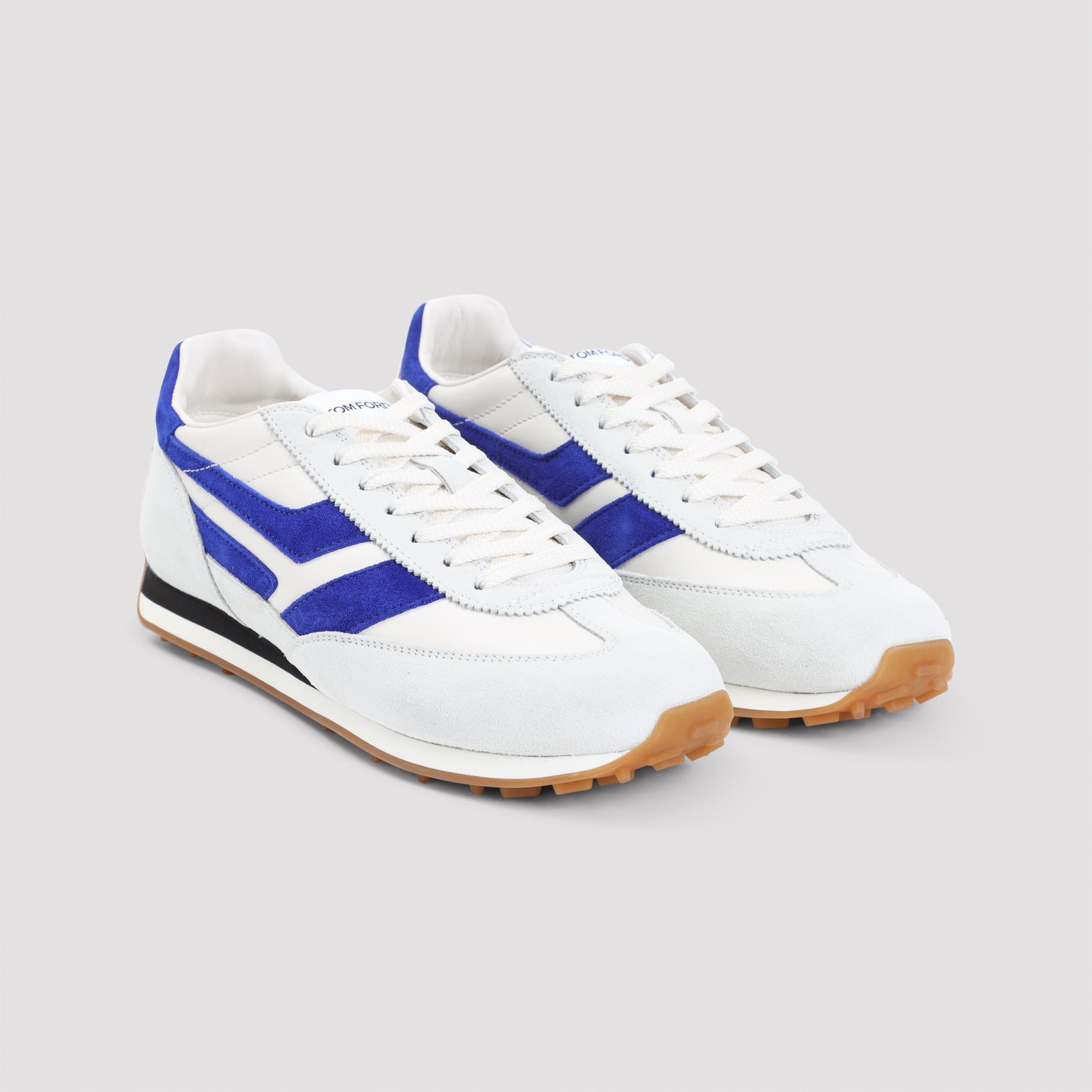 TOM FORD Men's Leather Sneaker - Round Toe Design