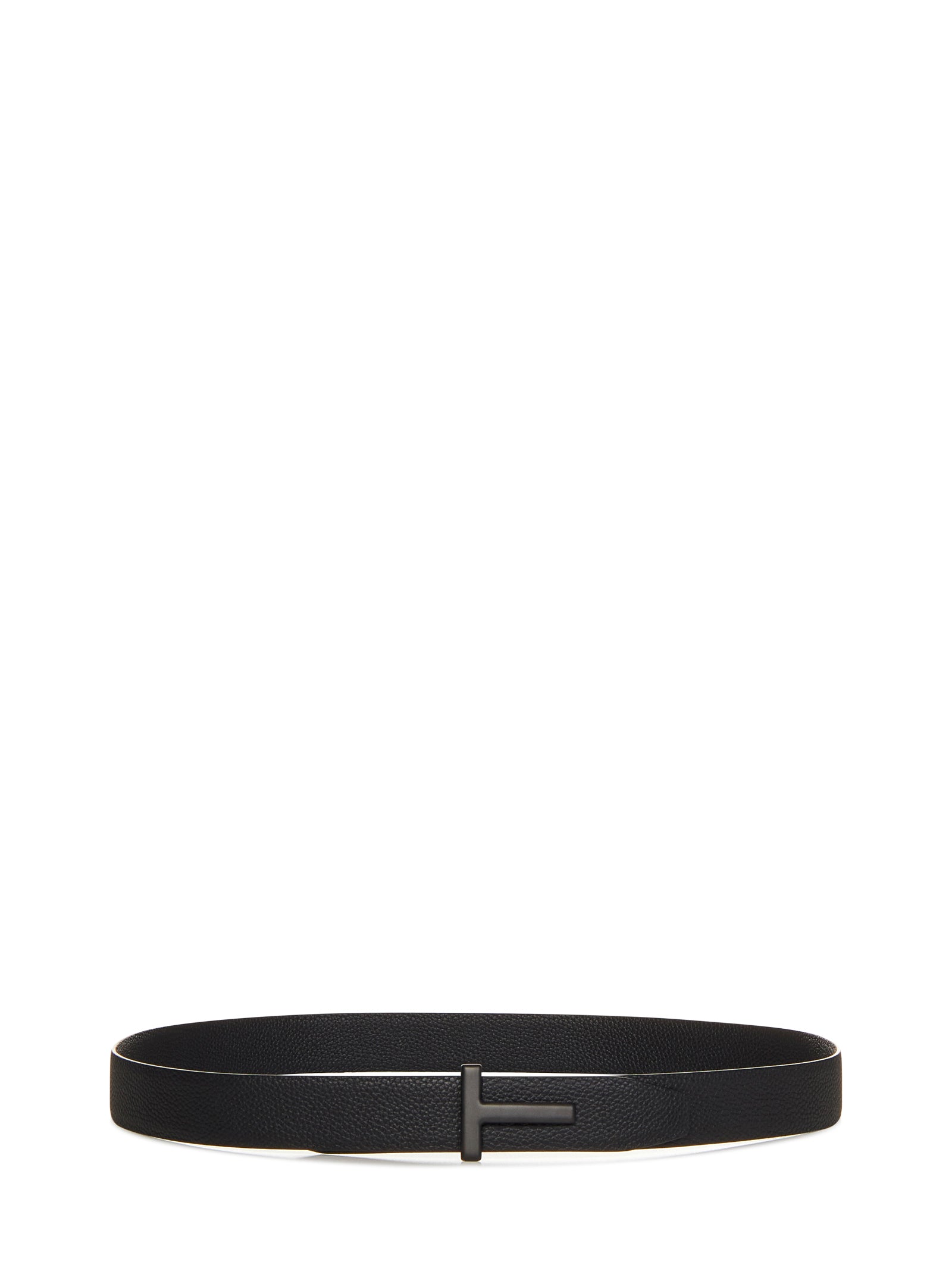 TOM FORD Calfskin Belt with Sleek T-Buckle for Men
