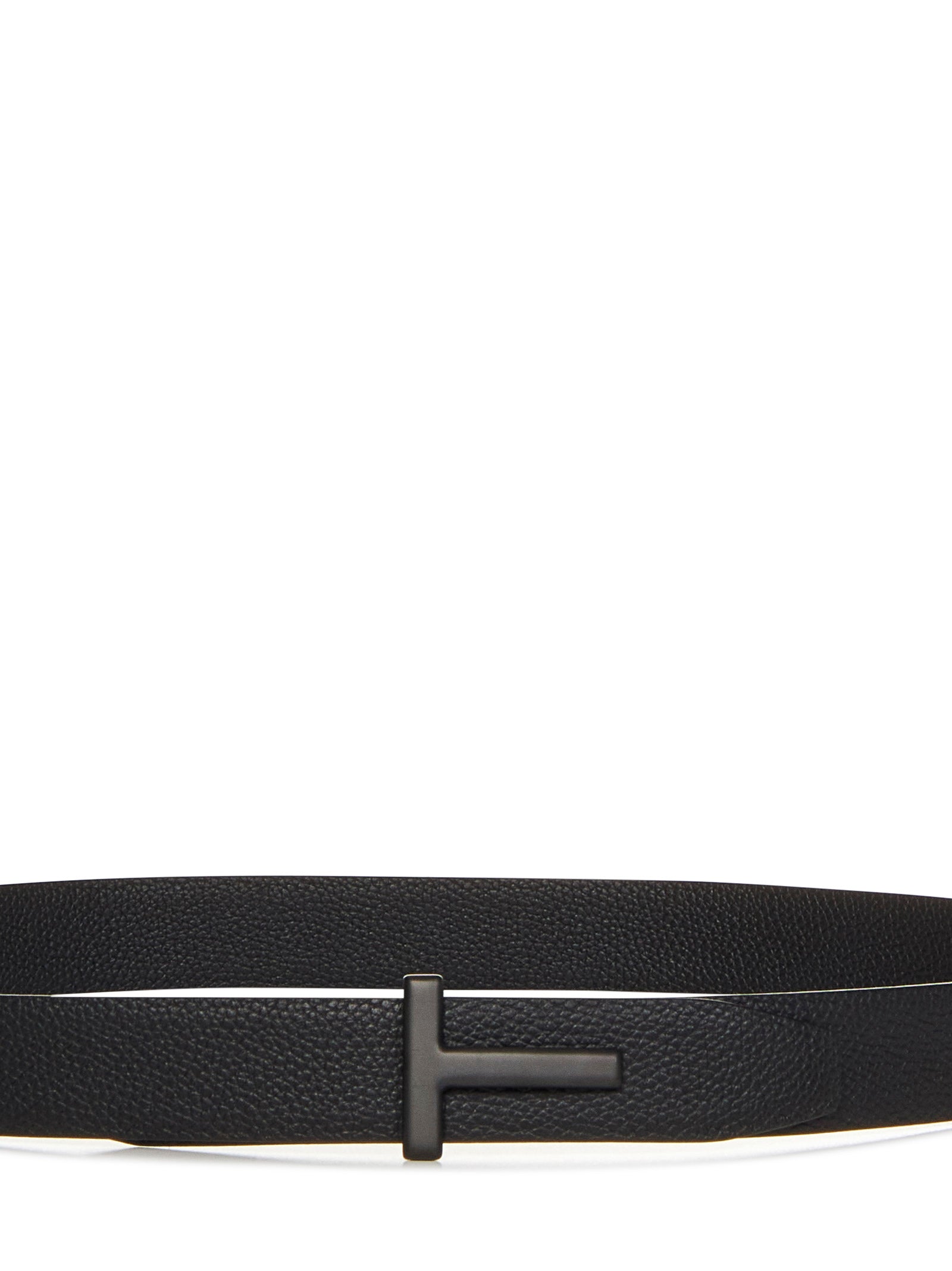 TOM FORD Calfskin Belt with Sleek T-Buckle for Men