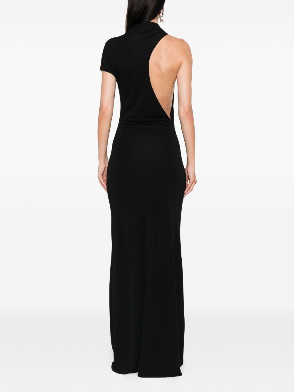 TOM FORD Asymmetric Mini Dress with Deep Cut-Out