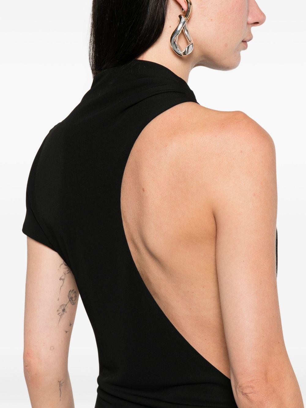 TOM FORD Asymmetric Mini Dress with Deep Cut-Out