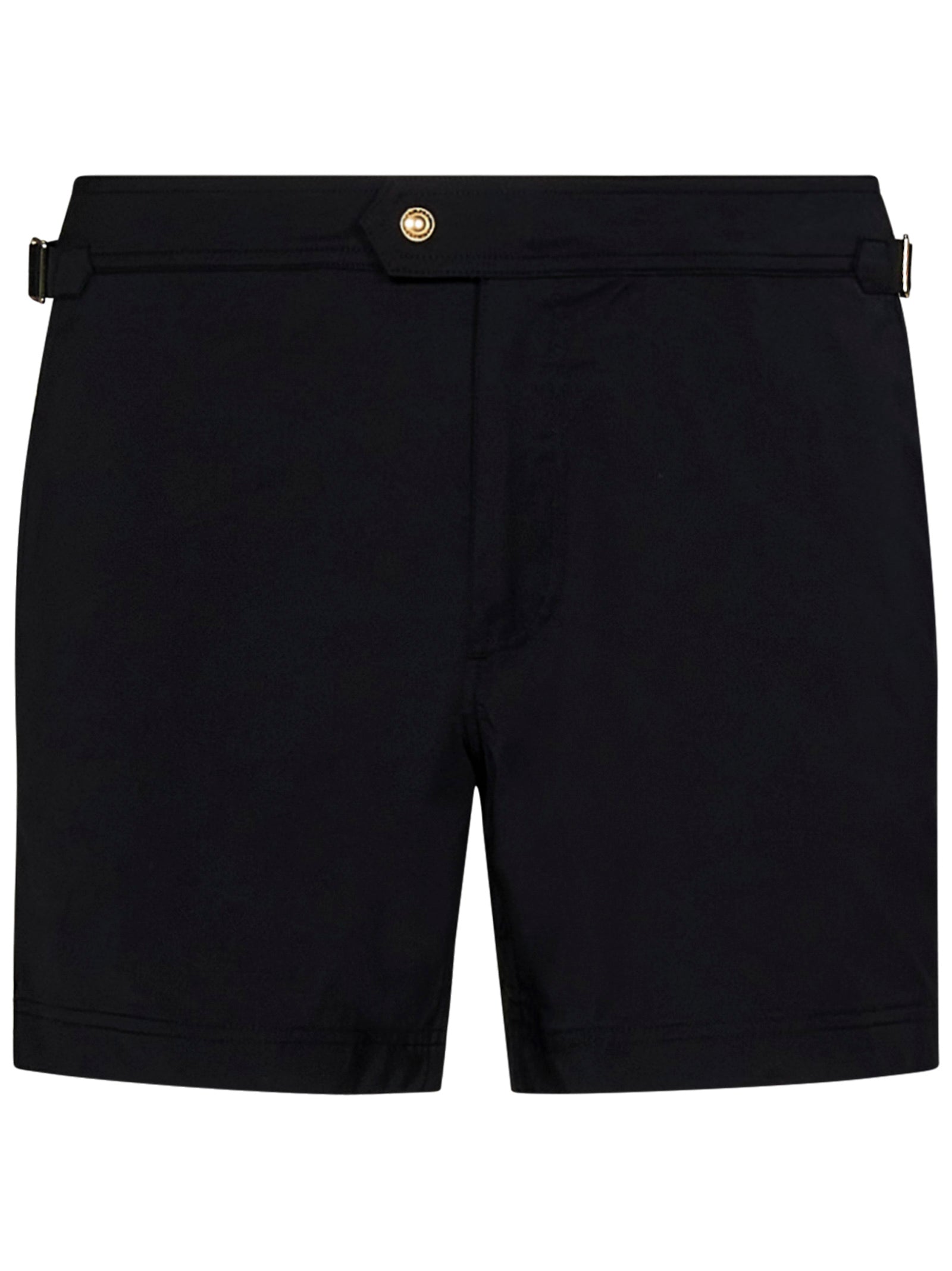 TOM FORD Men's Bermuda Swim Shorts with Gold Accents