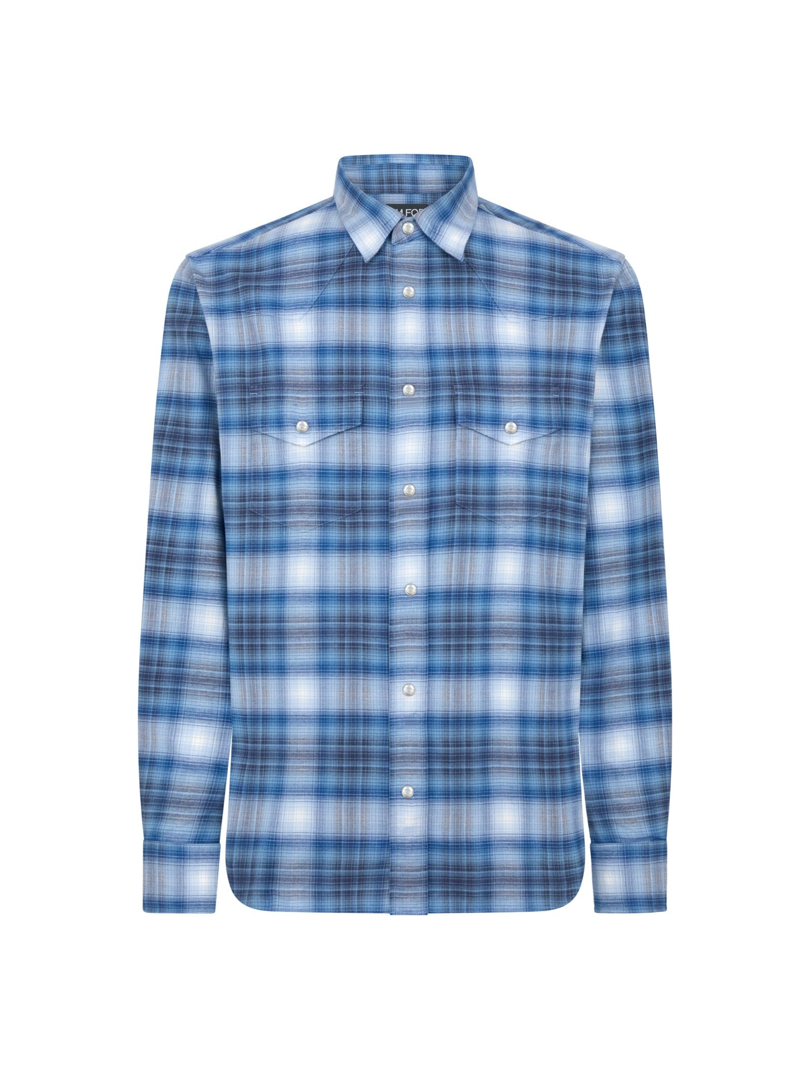 TOM FORD Slim-Fit Checkered Design Shirt