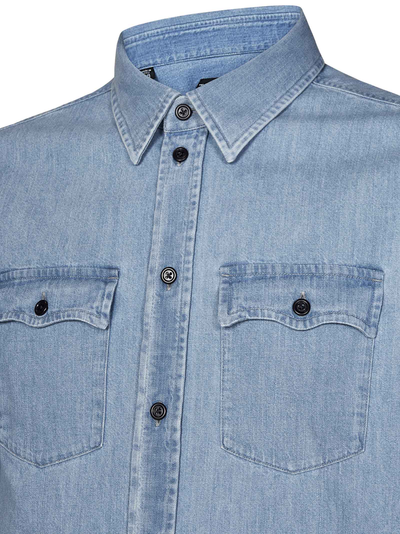 TOM FORD Tailored Denim Shirt for Men - Size 48 IT
