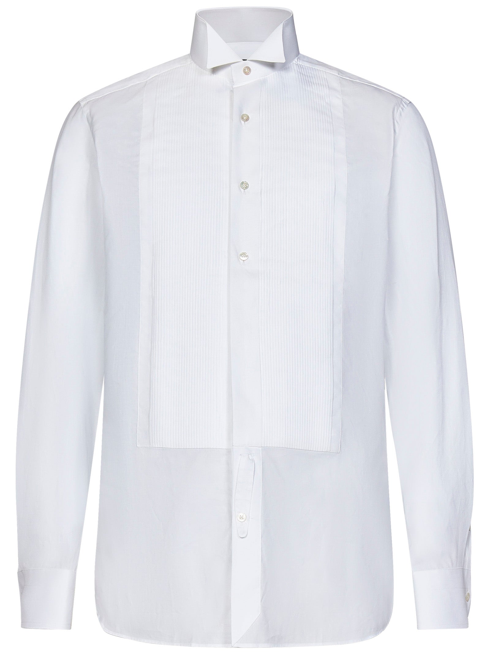 TOM FORD Pleated Plastron Tuxedo Shirt - Neck Size 41cm