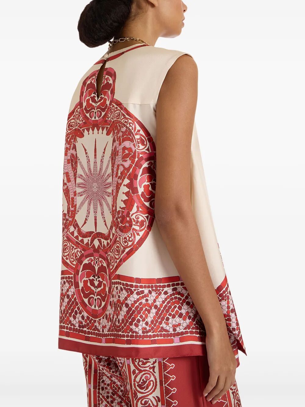 LA DOUBLE J Sleeveless Silk Top