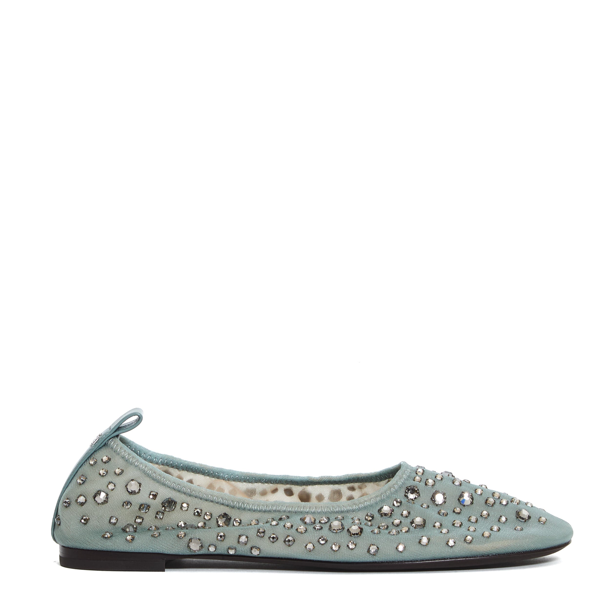 TORY BURCH Rhinestone-Embellished Mesh Ballerinas