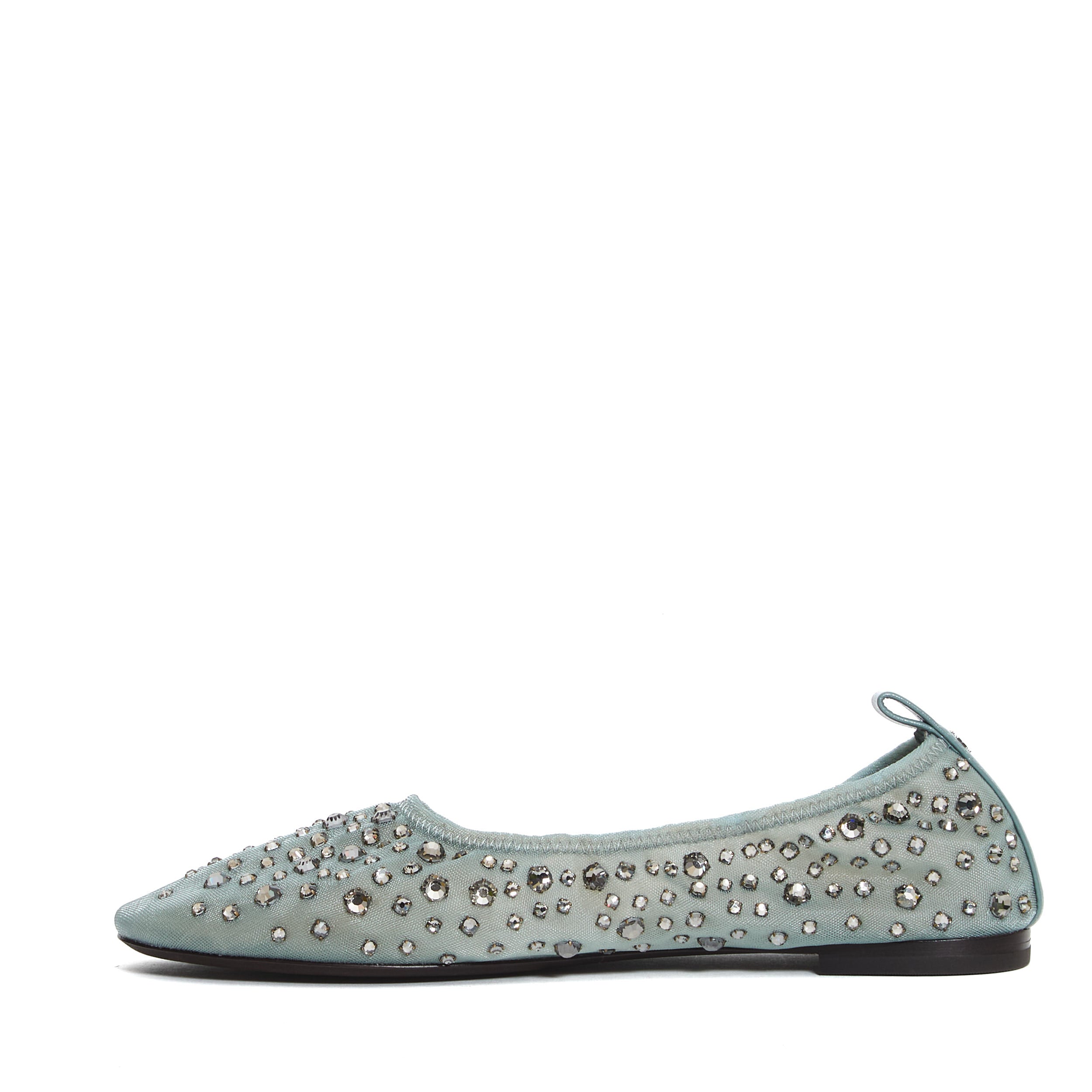 TORY BURCH Rhinestone-Embellished Mesh Ballerinas
