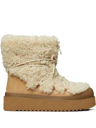 TORY BURCH Mellow Shearling Lace Up Boot - Women’s Ankle Boot