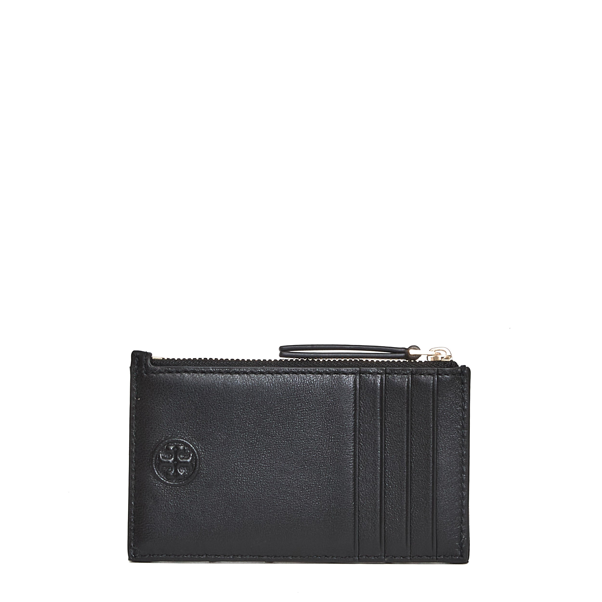TORY BURCH Mini Quilted Cardholder with Zip Closure