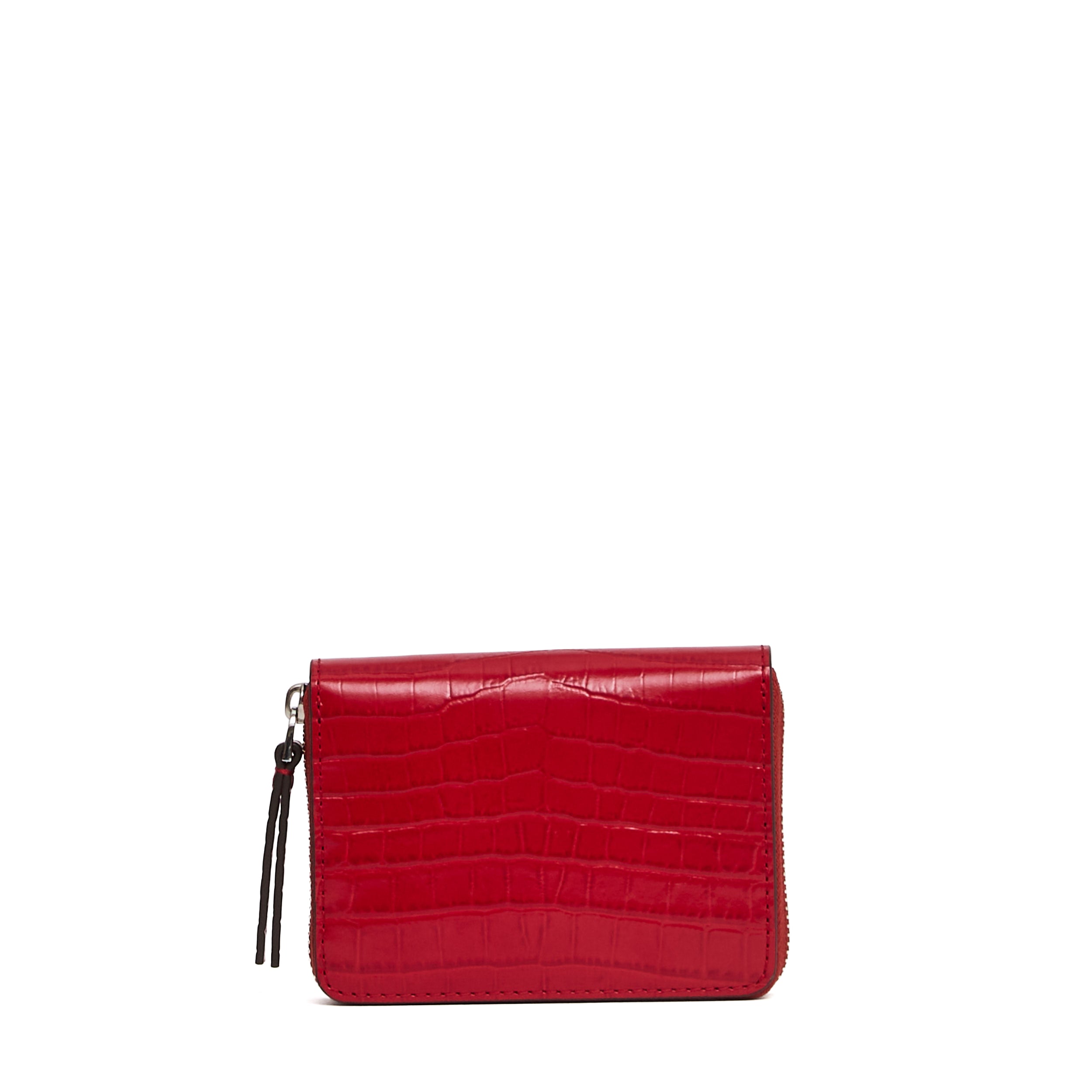 TORY BURCH Mini Crocodile-Effect Zip Wallet