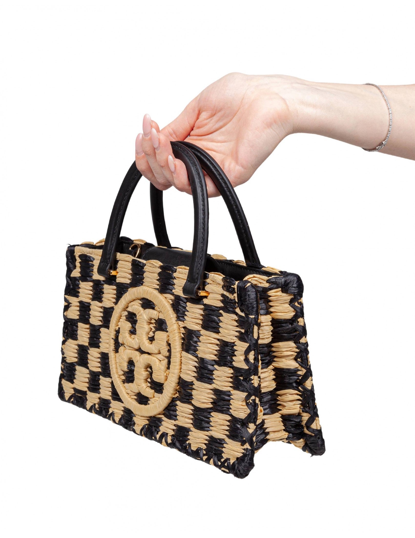 TORY BURCH Ella East-West Crocheted Handbag - 26.7cm Width