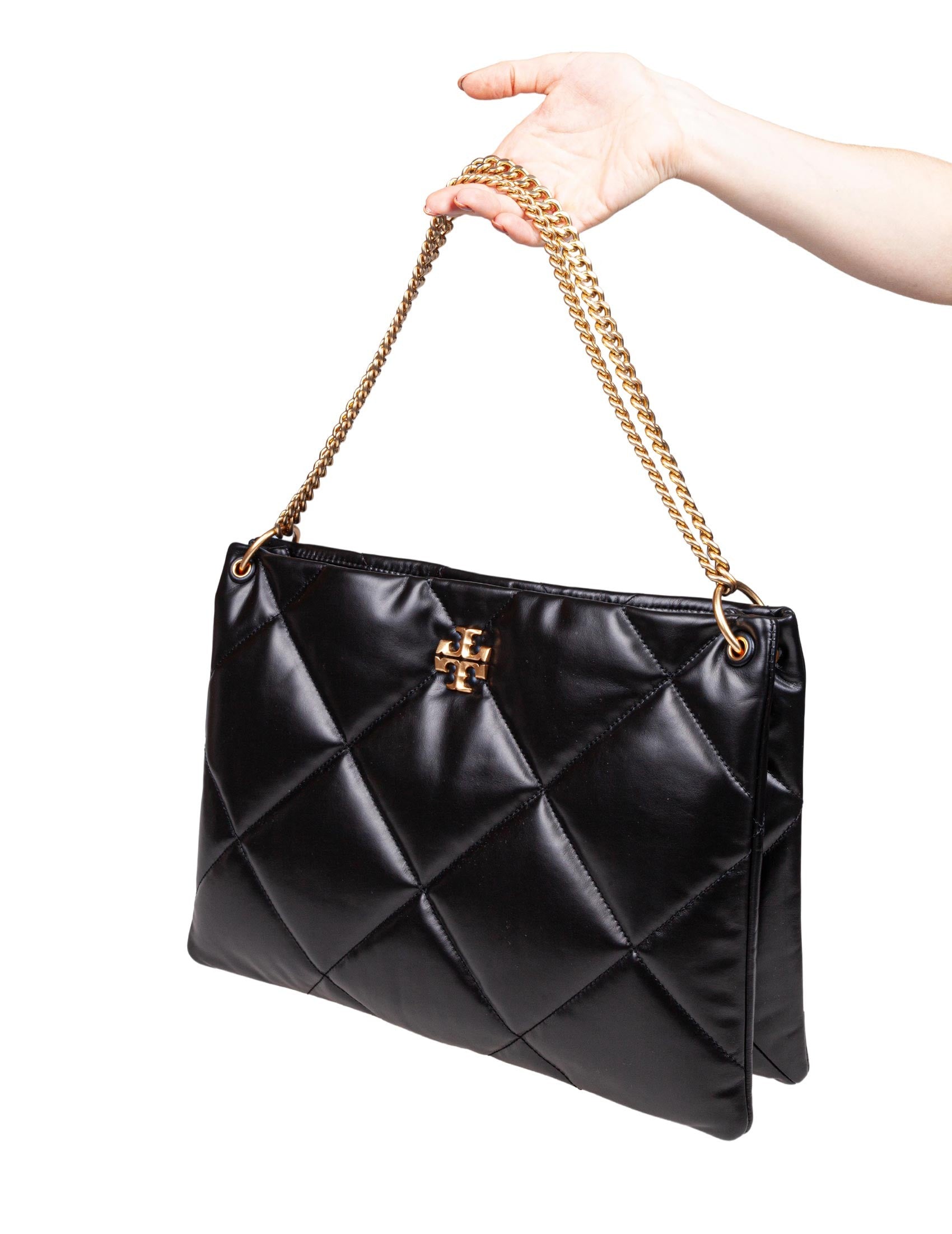 TORY BURCH Kira Diamond Quilted Leather Mini Shoulder Handbag - 26cm x 38cm x 11cm