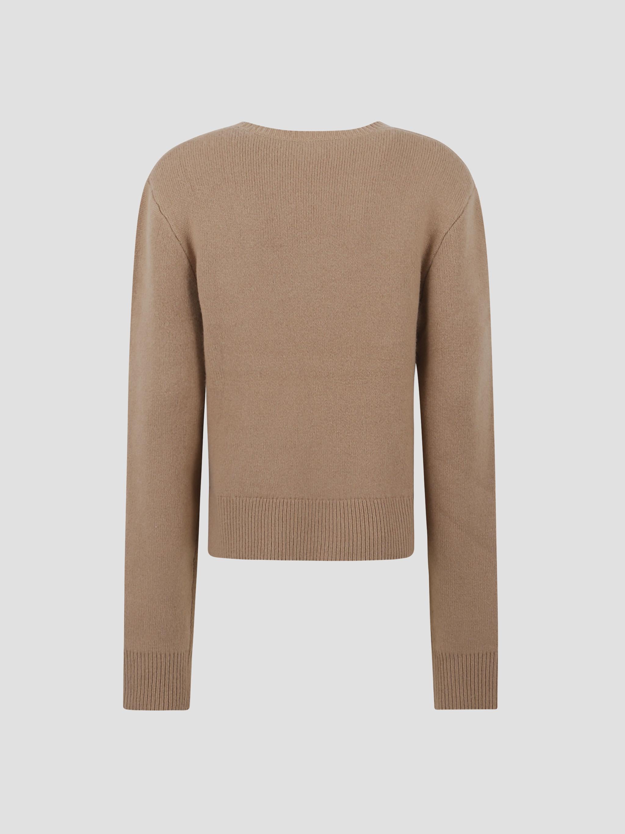 TOTEME Cropped Crew-neck Knit Sweater