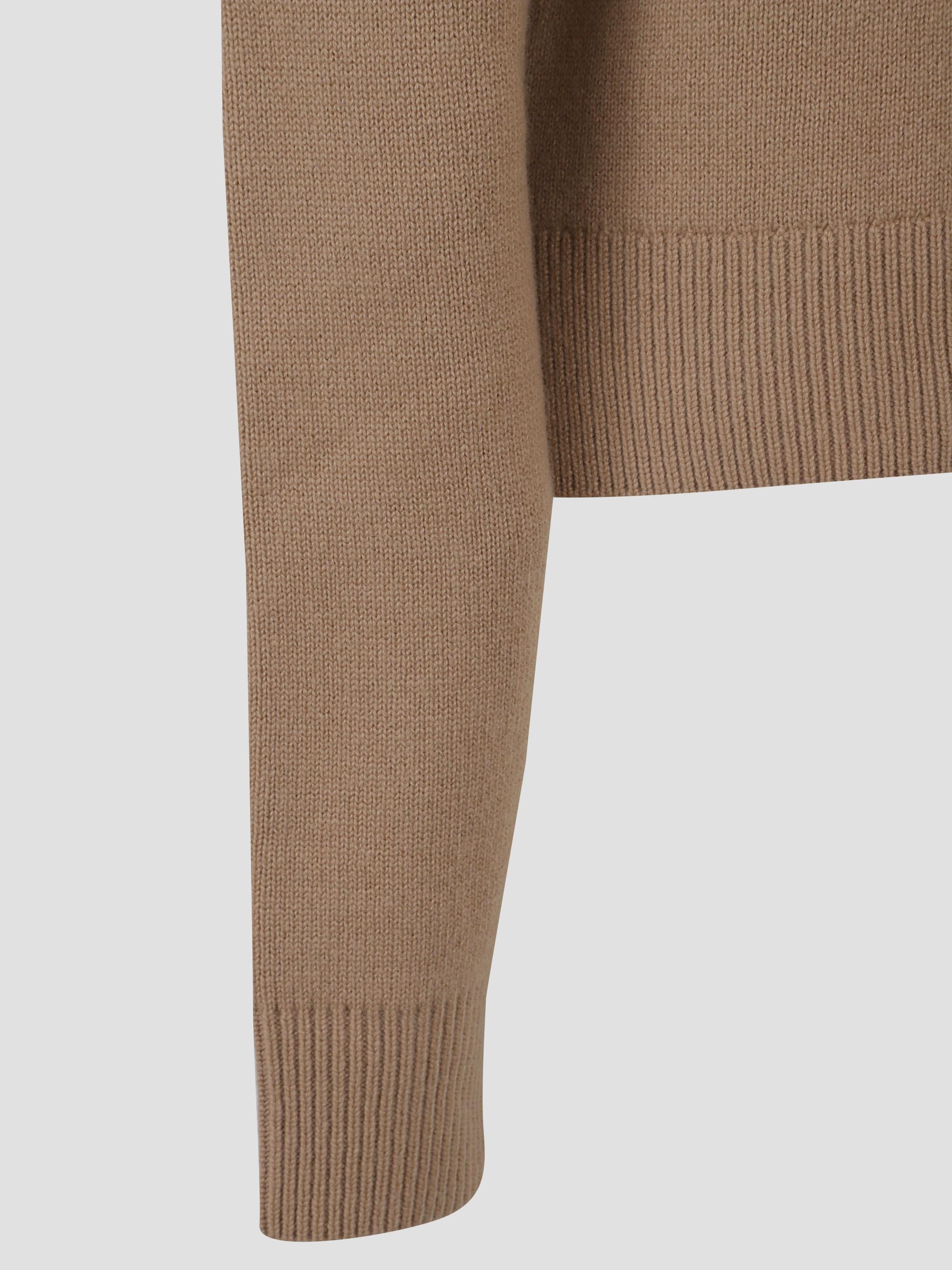 TOTEME Cropped Crew-neck Knit Sweater