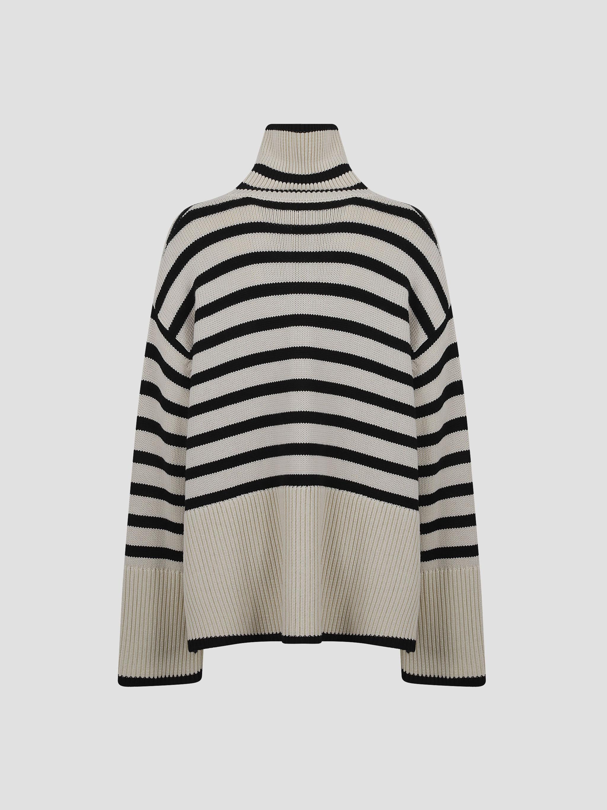 TOTEME Signature Stripe Turtleneck Sweater - Women's