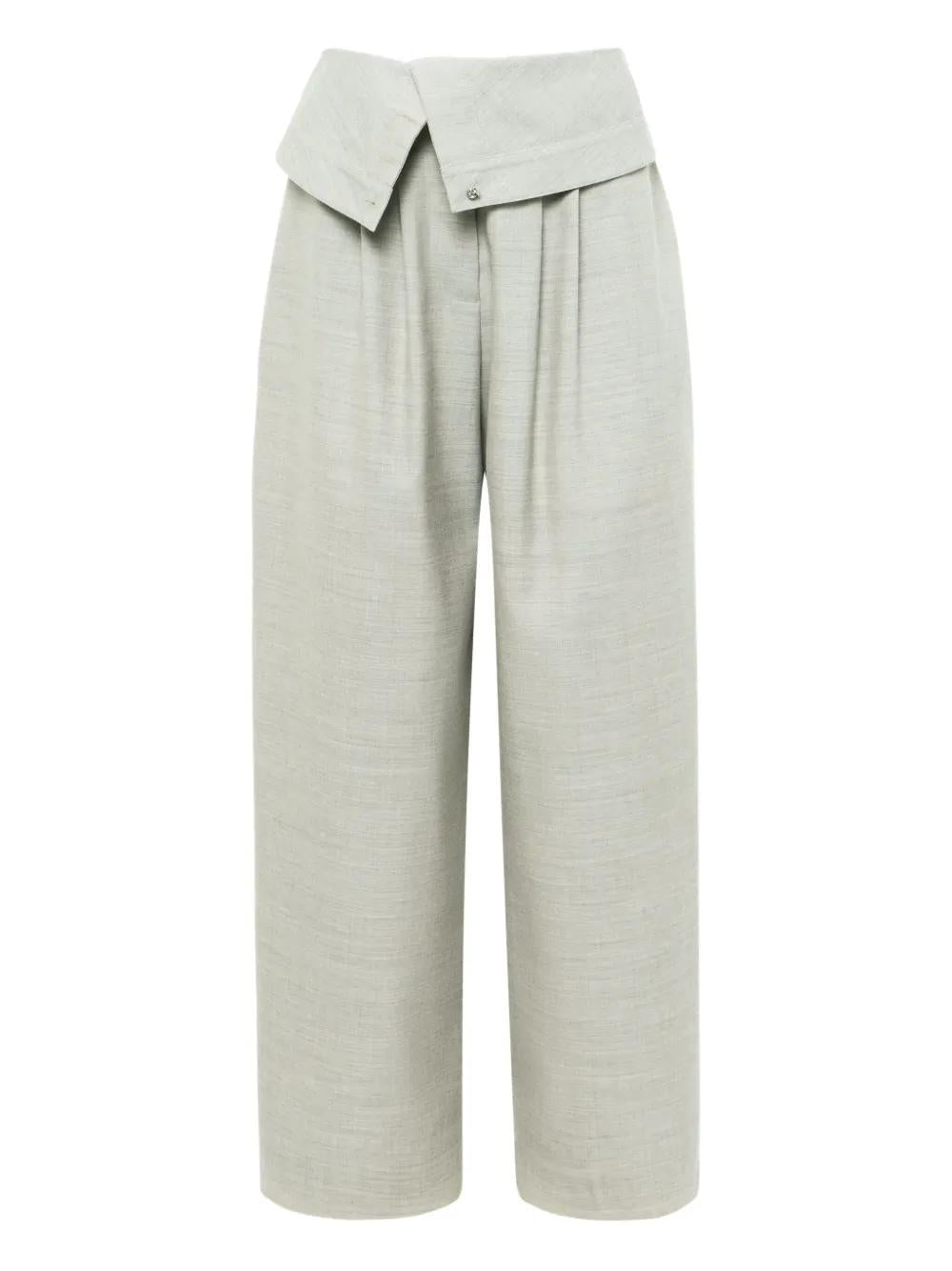 JW ANDERSON Wrap-Front Pleated Pants - FW25