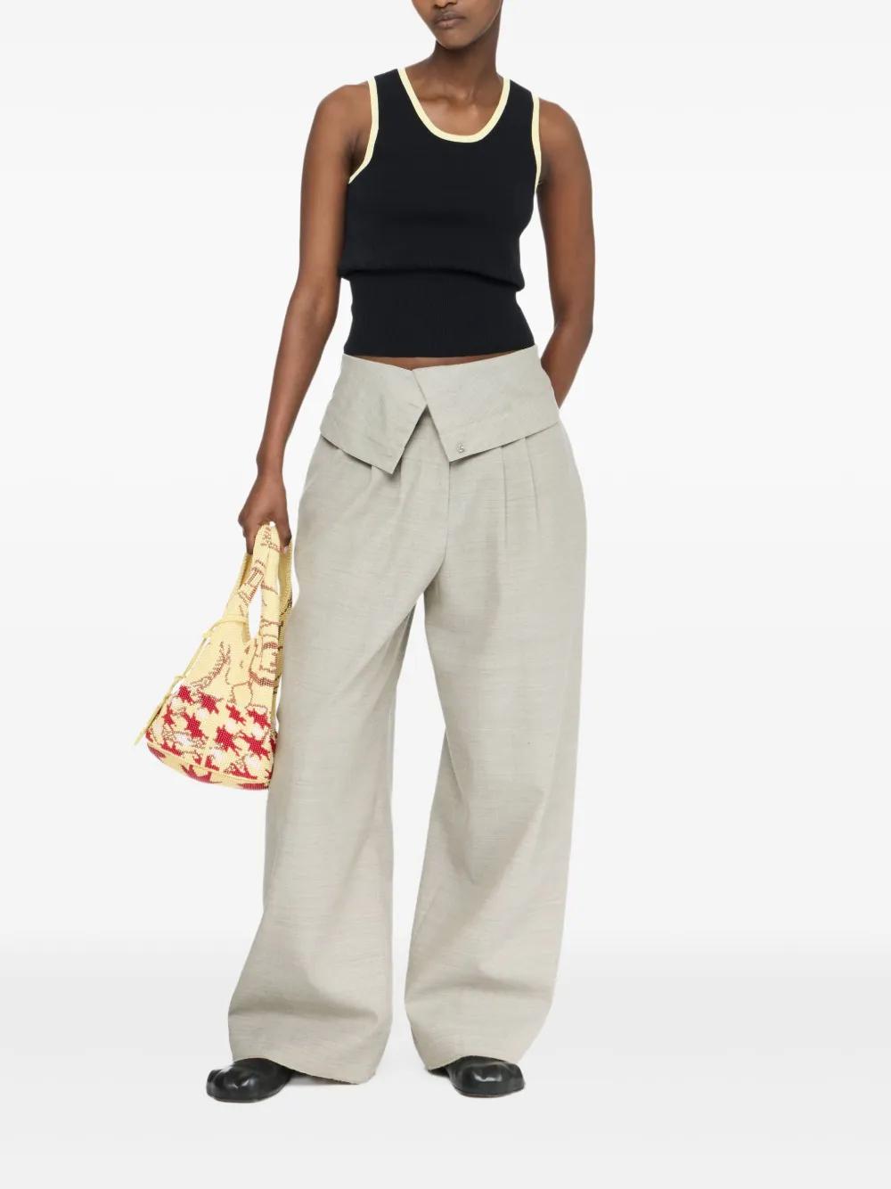 JW ANDERSON Wrap-Front Pleated Pants - FW25
