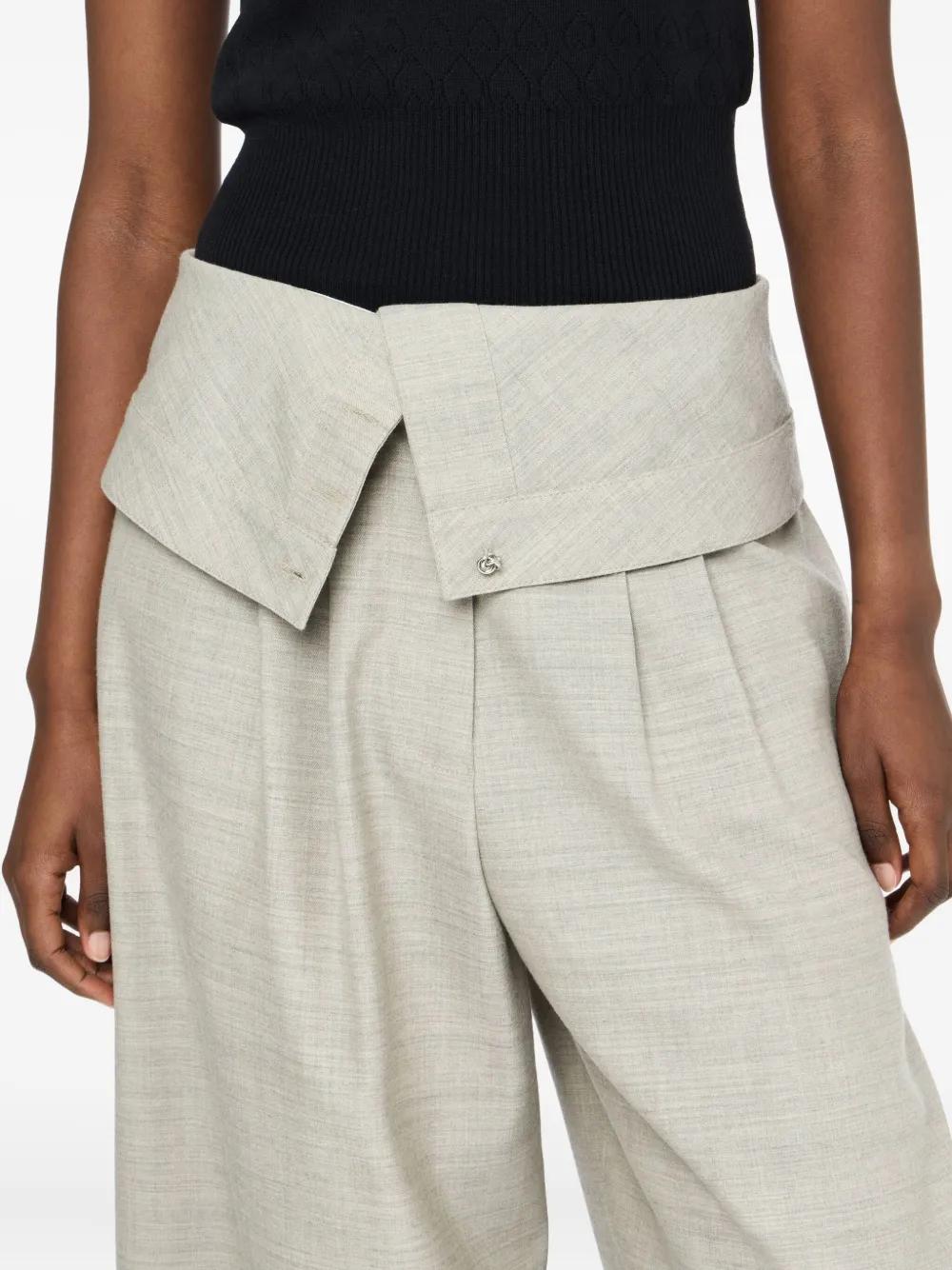 JW ANDERSON Wrap-Front Pleated Pants - FW25