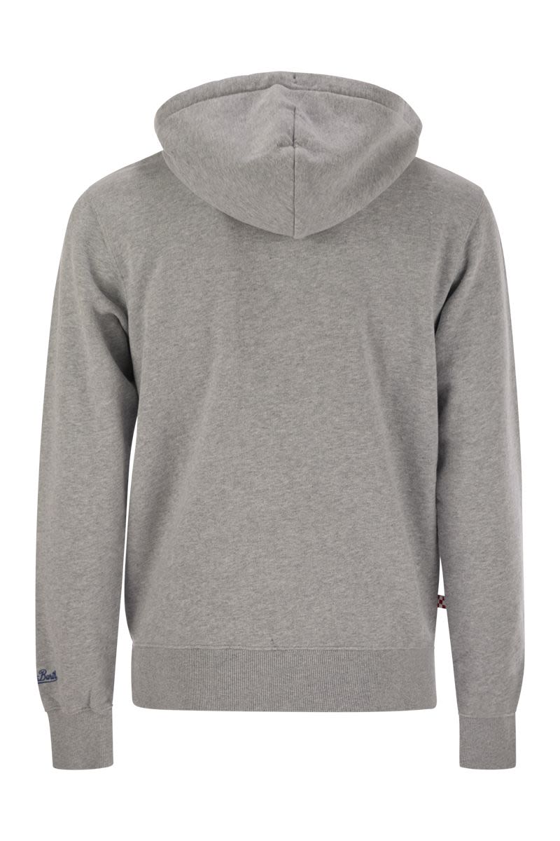 MC2 SAINT BARTH Men's Tribeca Sweatshirt with Embroidered Holiday Logo